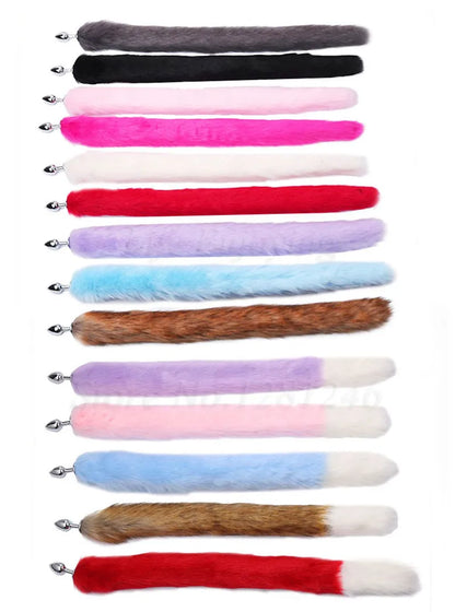 80cm Long Faux Fur Anal Tail (Colors)