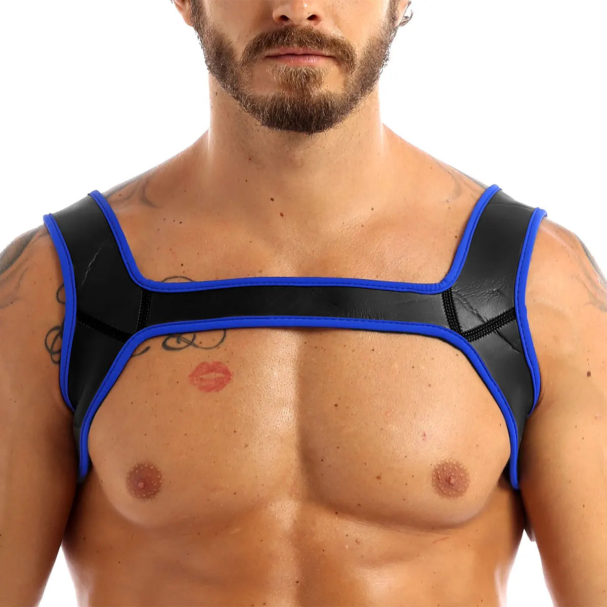 Blue Neoprene Wide Shoulder Harness
