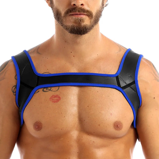 Blue Neoprene Wide Shoulder Harness