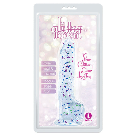 Glittergasm - Blue & Green Swirl 8"