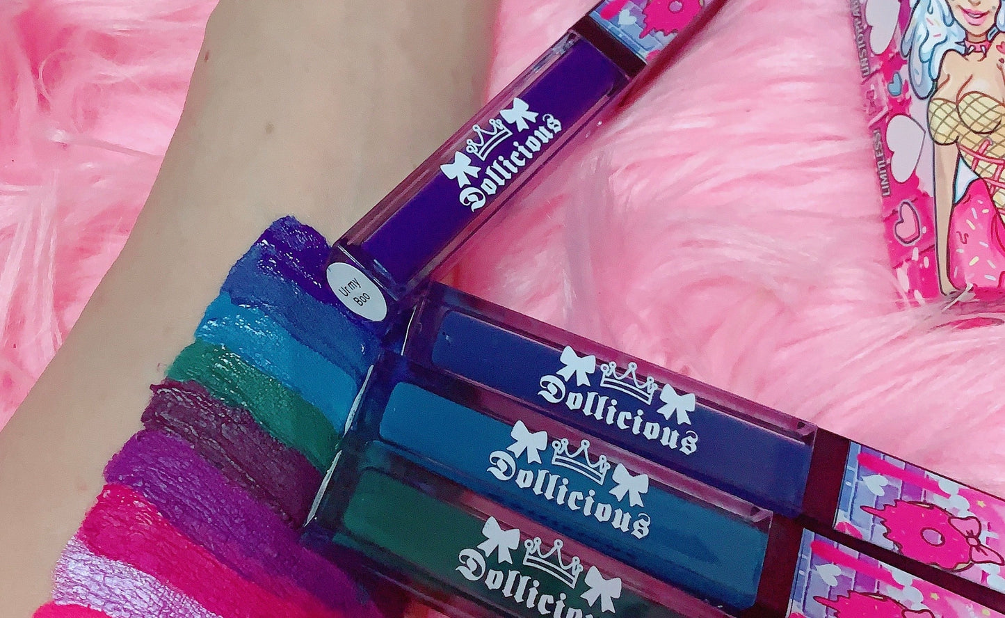 The "BLUES/GREEN!!" DOLLICIOUS MATTE Vegan Liquid Lipstick