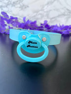Mute Button Blue Pacifier Gag