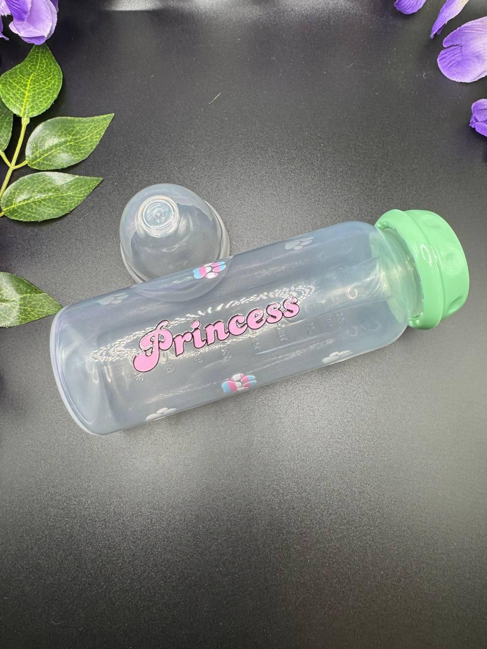 Adult Baby Bottle - 8 oz Trans Paw Princess