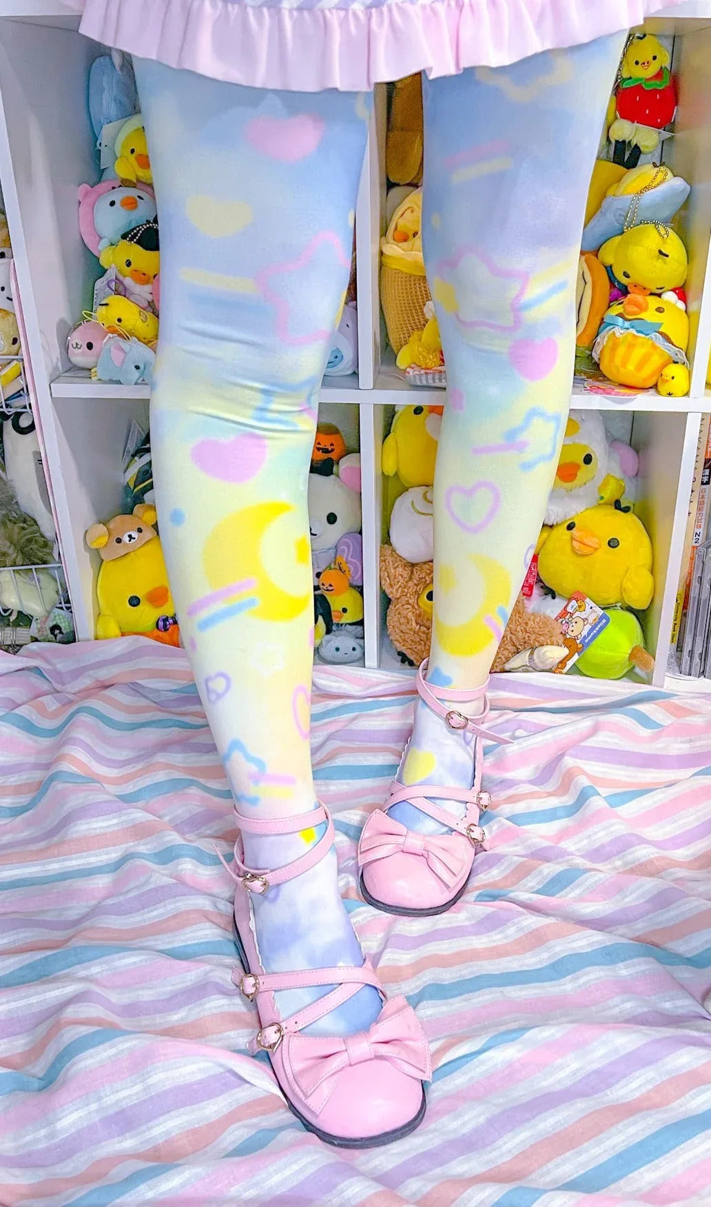Rainbow Clouds Unisex Tights - Puppy's Aesthetics