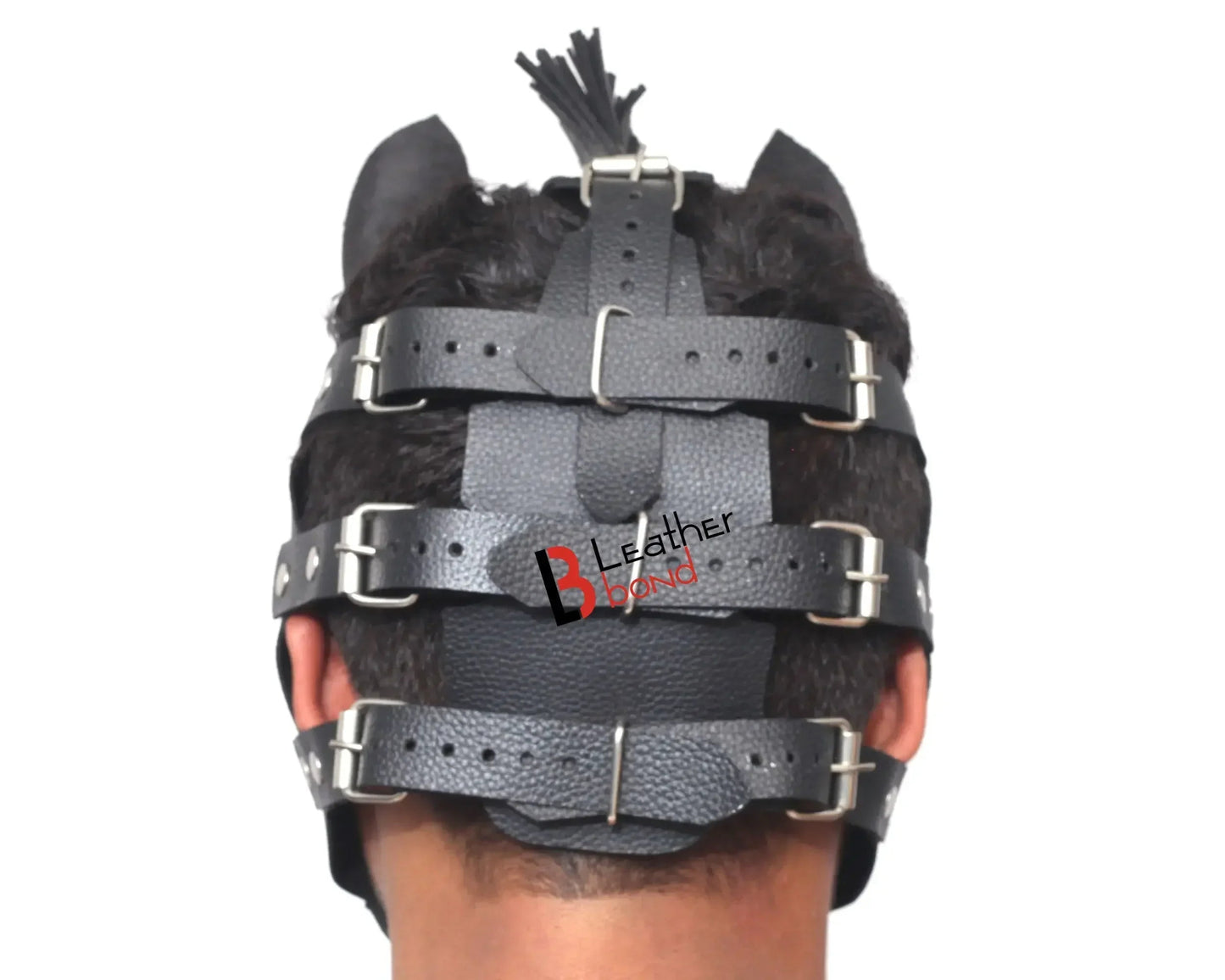 Genuine Cowhide Leather Horse Mask Hood