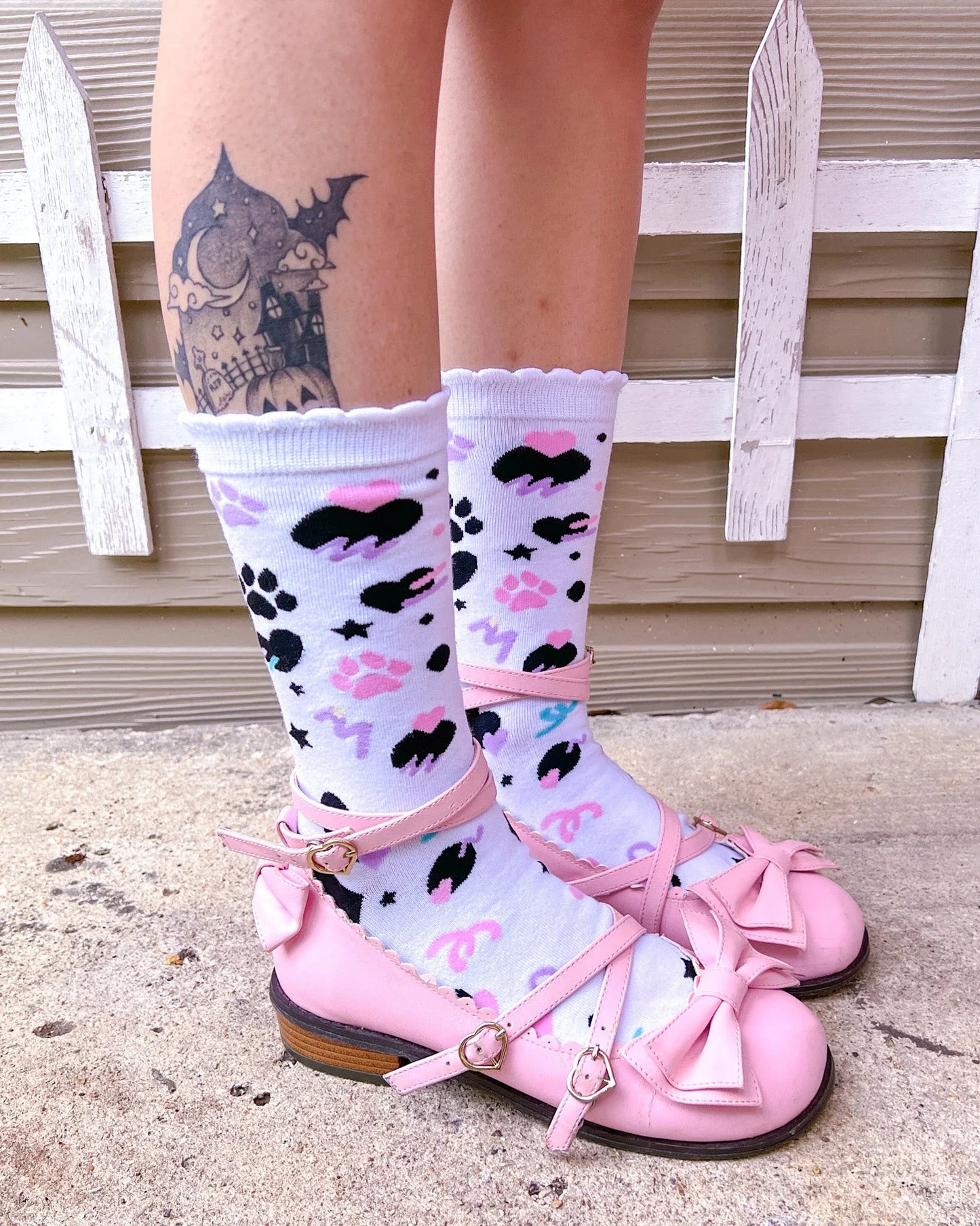 Dottie Dalmation Crew Socks - Puppy's Aesthetics