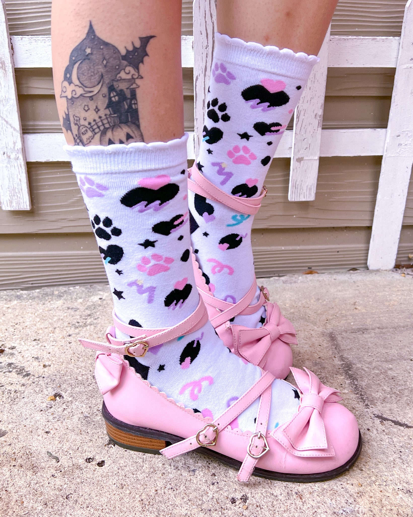 Dottie Dalmation Crew Socks