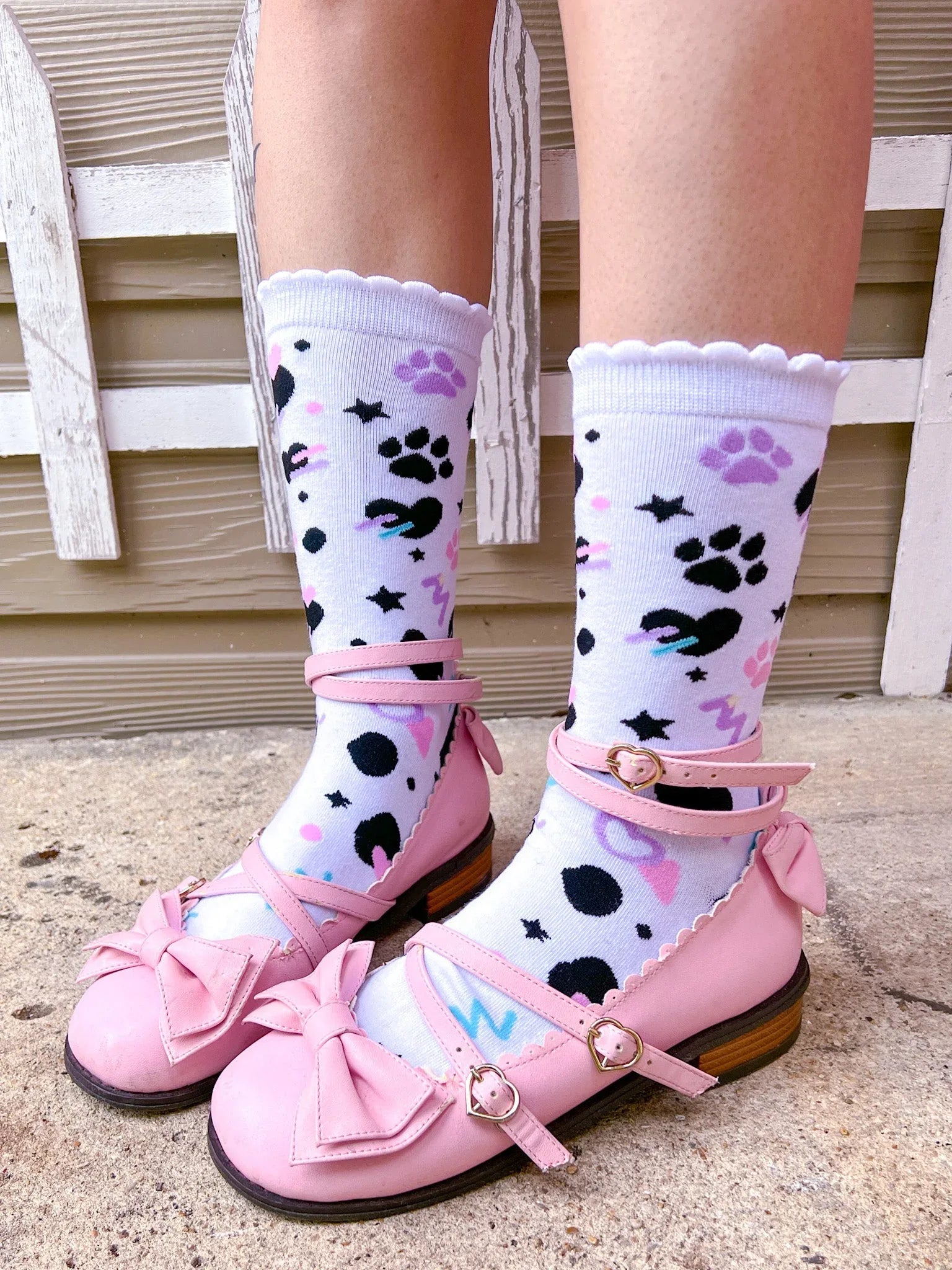 Dottie Dalmation Crew Socks - Puppy's Aesthetics