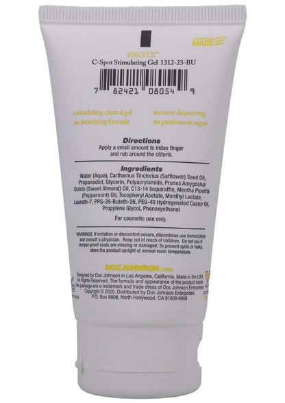 Intimate Enhancements Excite - C-Spot Stimulating Gel - 2 Fl. Oz. - Bulk