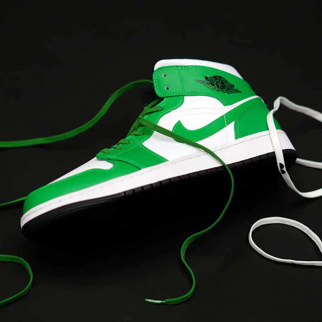 Fun Lucky Green Elastic Shoelaces - Puppy's Aesthetics