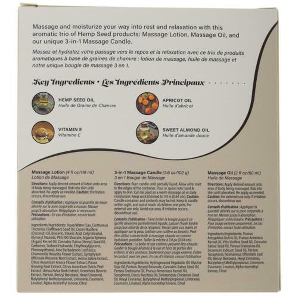 Hemp Seed Massage in a Box Gift Set - Guavalava