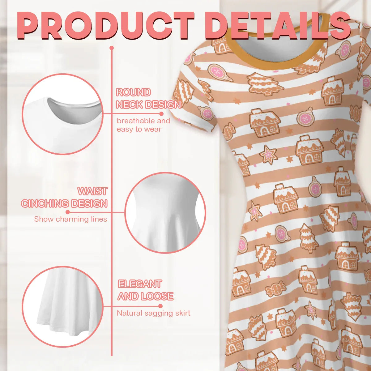 Gingerbread Cutie Play Dress - Puppy's Aesthetics