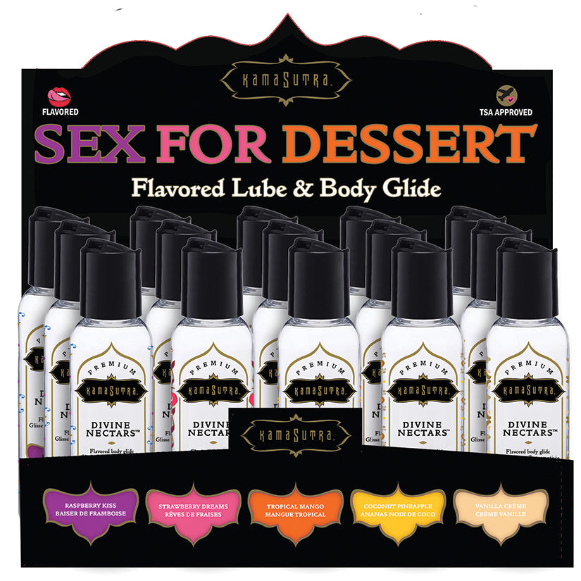 USA Only - Kama Sutra Divine Nectars 2oz Prepack Display of 15