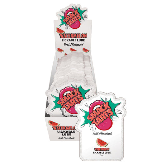 USA Only - Smack Tarts Lickable Lube-Sour Watermelon 3ml Pouch Display of 36