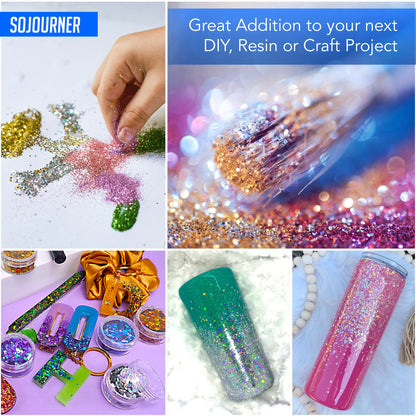 16 pack + 1 glitter glue Chunky Cosmetic Holographic Glitter