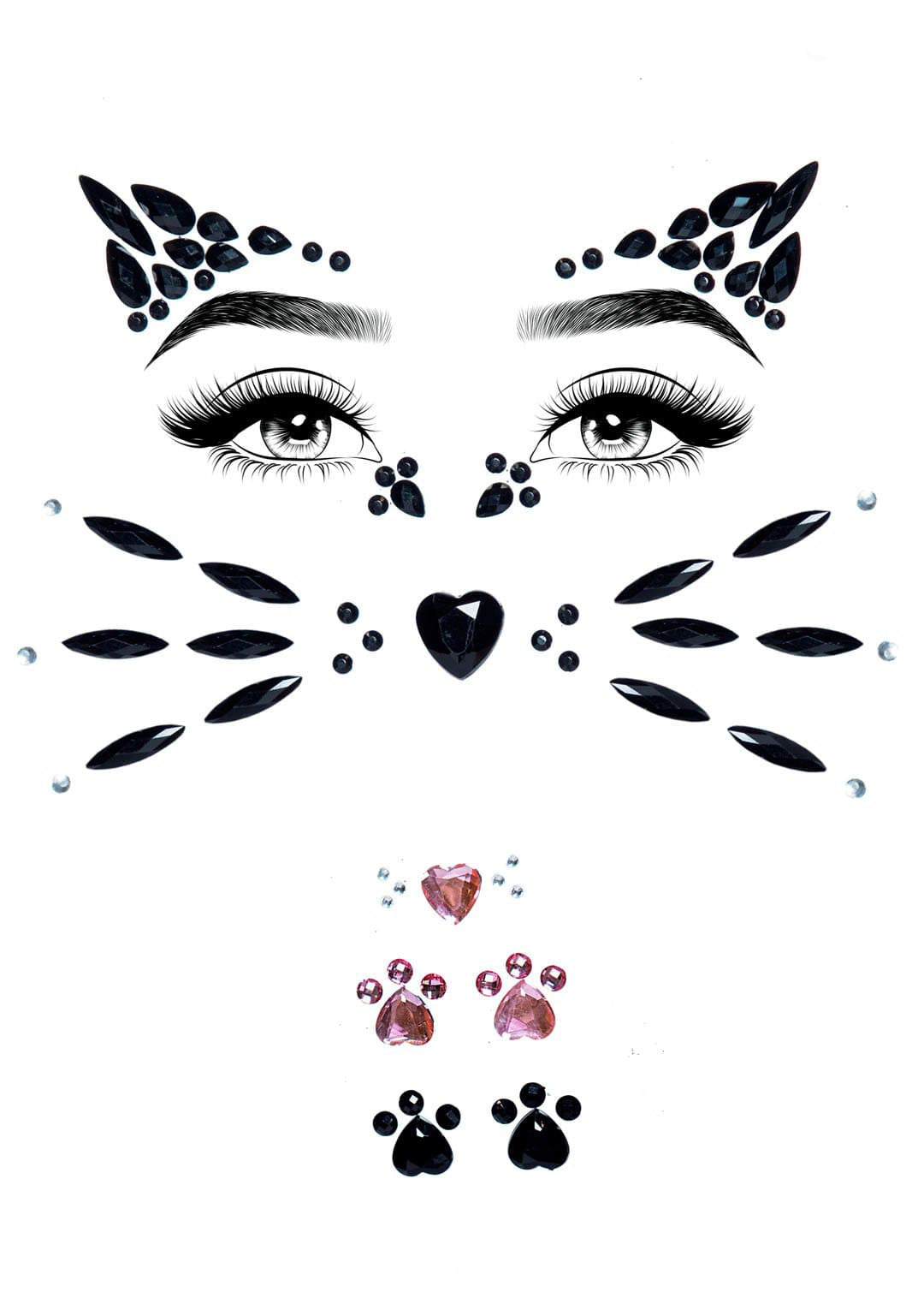 USA Only - Wild Whiskers Face Jewels (One Size)