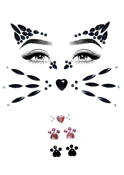 USA Only - Wild Whiskers Face Jewels (One Size)