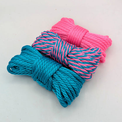 Color of the Month Special July!  1/4" – 6mm – Malibu Power Couple – Solid Braid MFP Bondage Rope CoTM