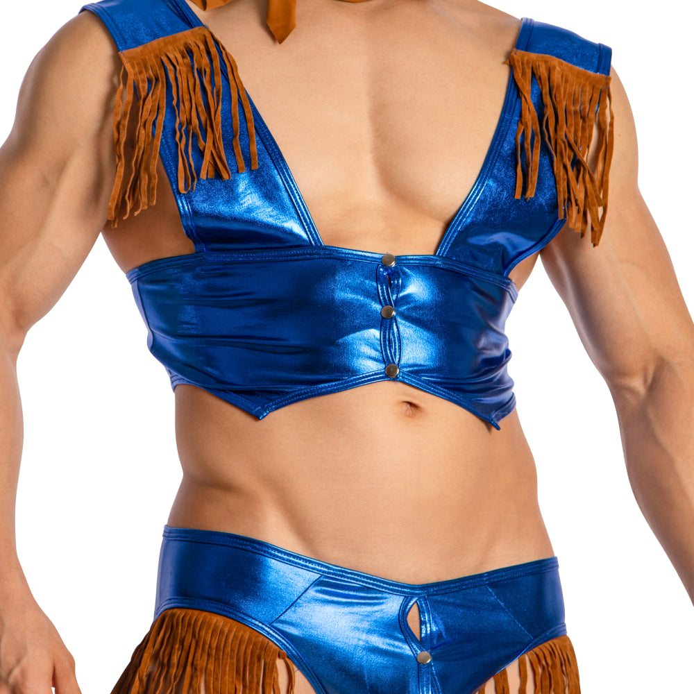 Sexy Cowboy Jock Costume Set (Blue)