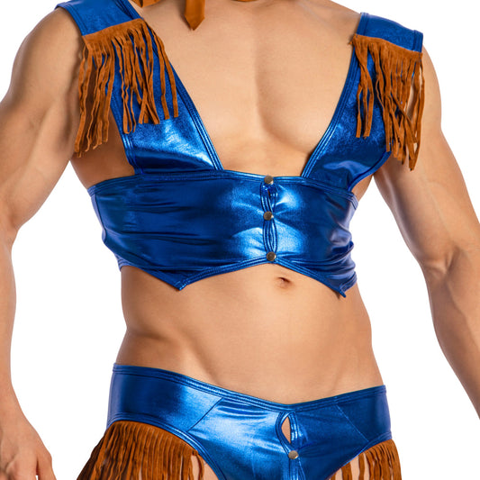 Sexy Cowboy Jock Costume Set (Blue)