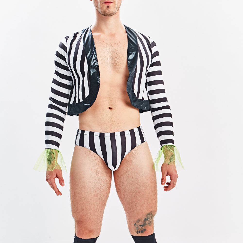 Beetlejuice-Inspired Men's Sexy Halloween Costume Set