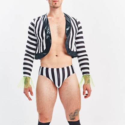 Beetlejuice-Inspired Men's Sexy Halloween Costume Set