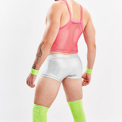 Men’s Barbie-Inspired Sexy Halloween Costume Set (Fuchsia, S/M)