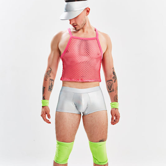 Men’s Sexy Halloween Costume Set (Fuchsia, S/M)