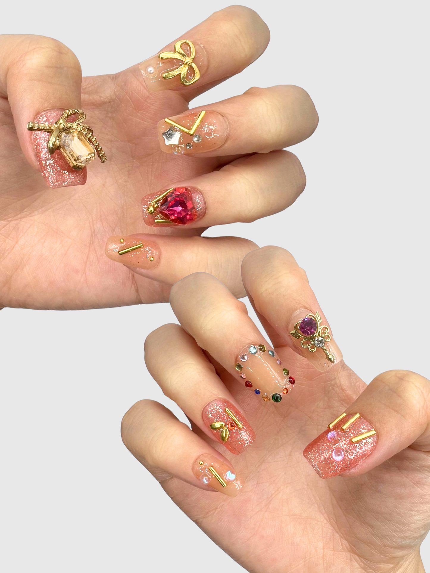 Cute Magical Girl Fake Nails Kit