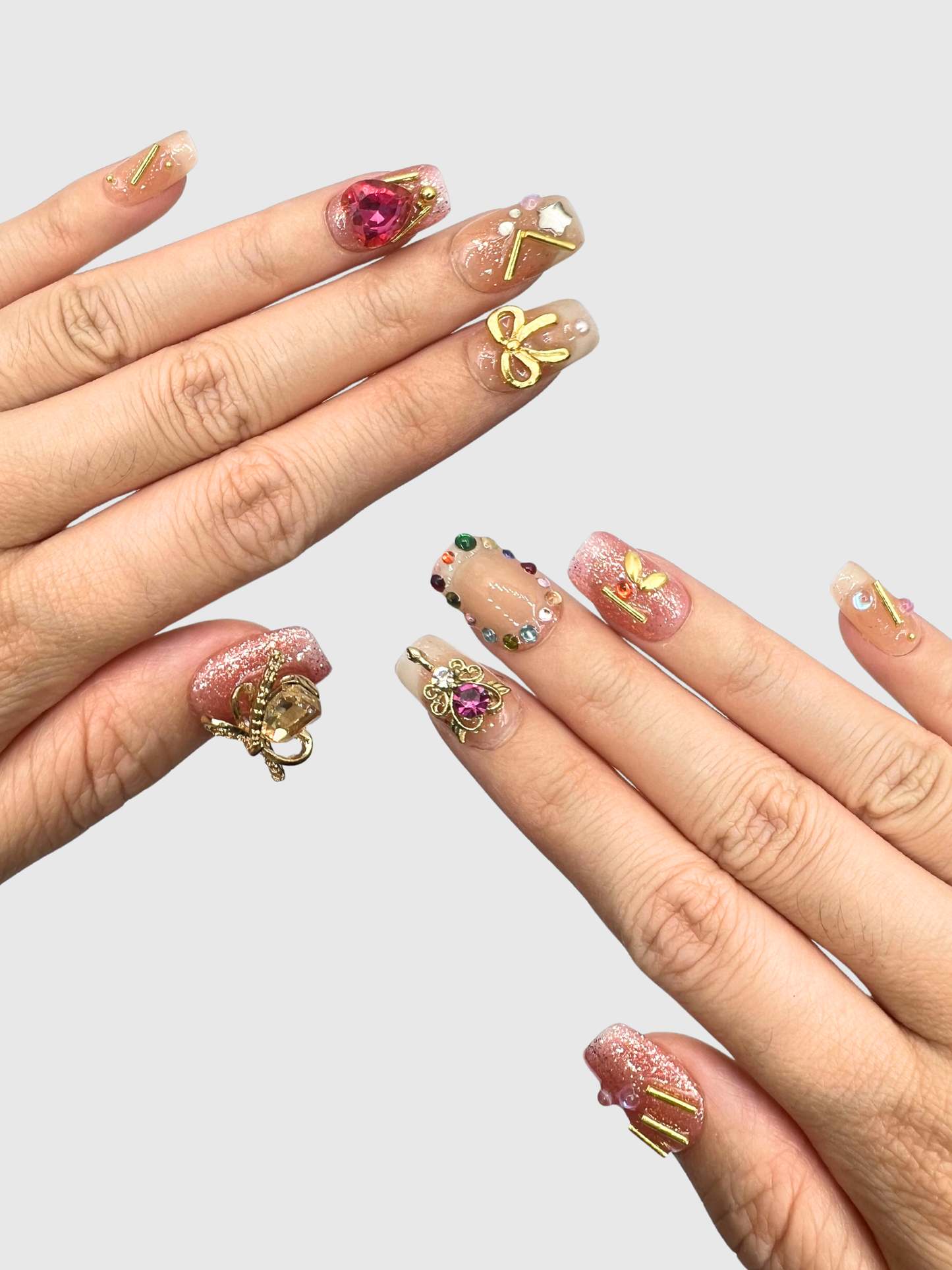 Cute Magical Girl Fake Nails Kit