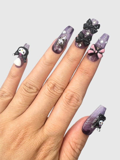 Cute Mischievous Fake Nails Kit