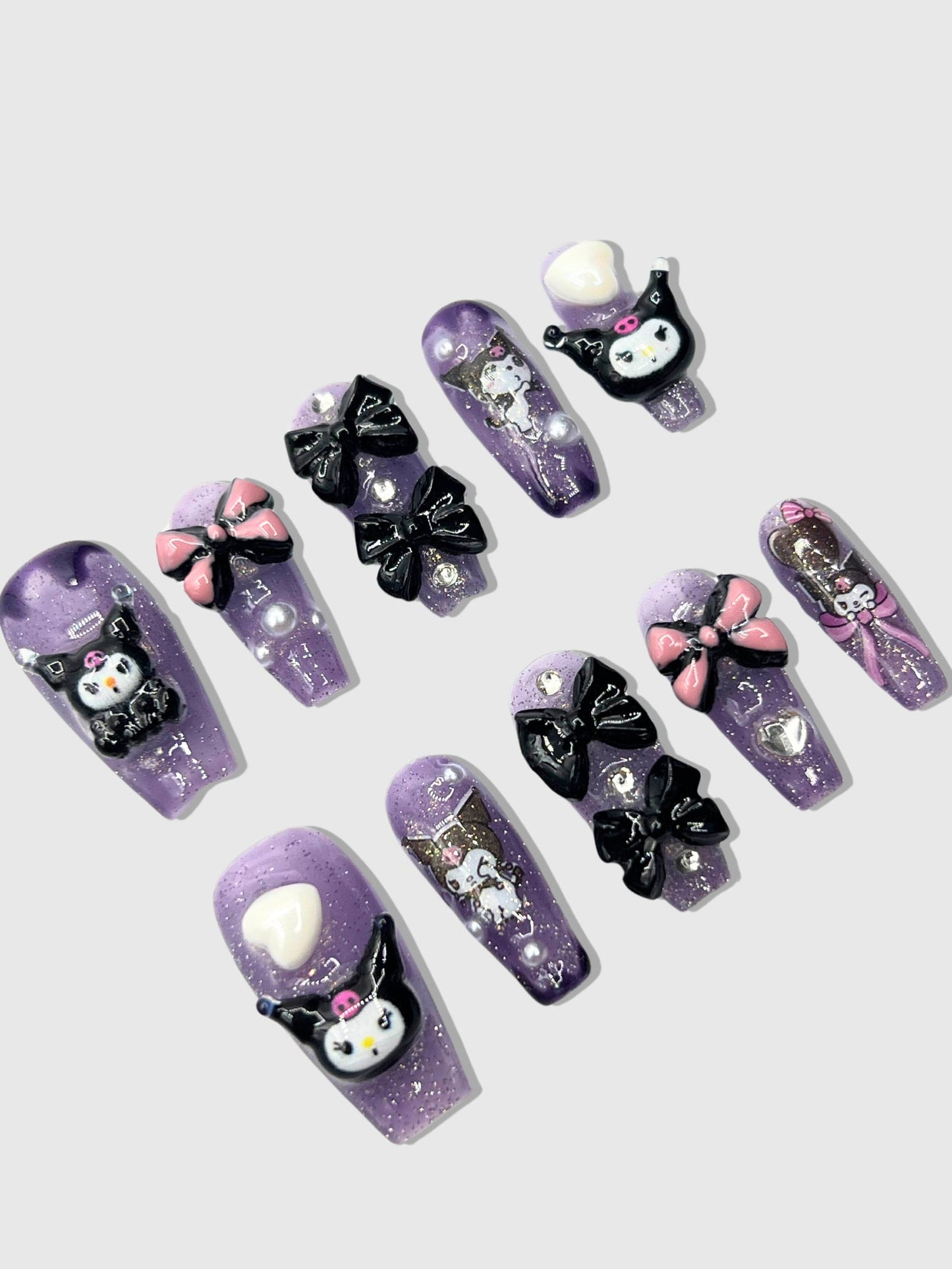 Cute Mischievous Fake Nails Kit