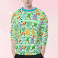 Dino Doodles Cozy Lightweight Sweater - Puppy's Aesthetics