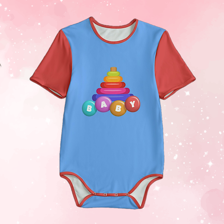 Baby Stacking Rings Adult Unisex Onesie