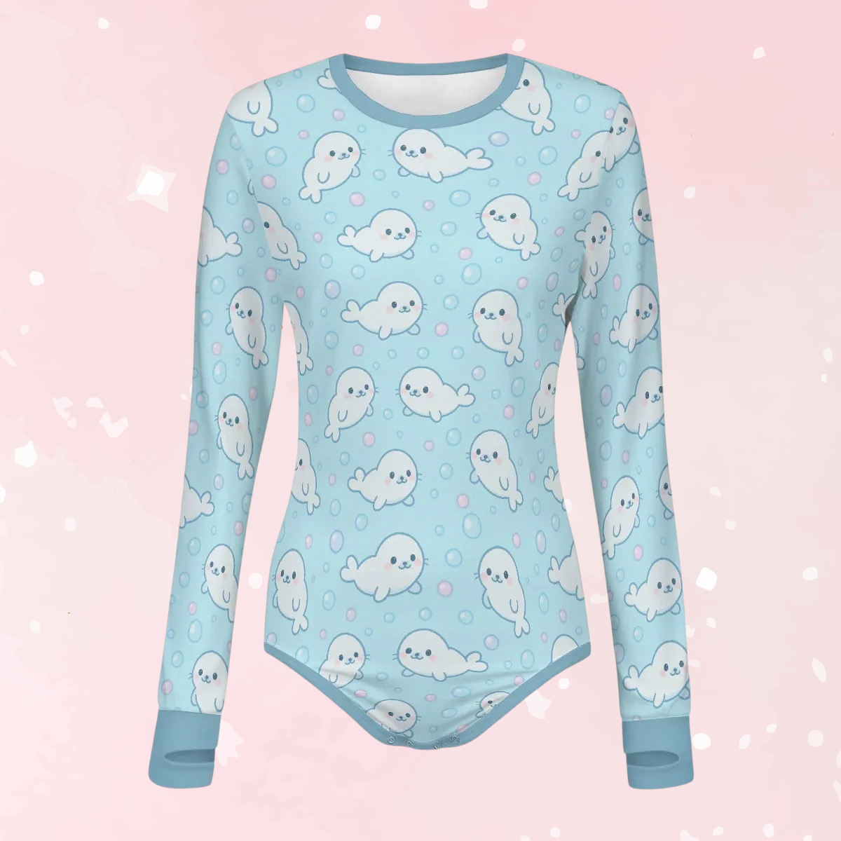 Bubbly Seal Long Sleeve CuddleSuit