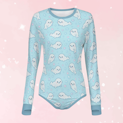 Bubbly Seal Long Sleeve CuddleSuit