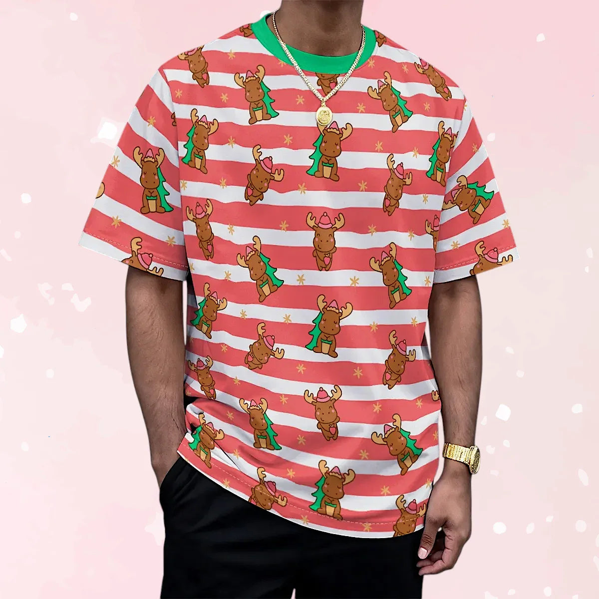 Merry Moose Drop-Shoulder Tee - Puppy's Aesthetics