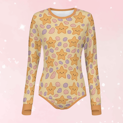 Seashell Wishes Long Sleeve CuddleSuit