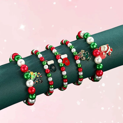Holiday Pearl Charm Bracelet Set - Puppy's Aesthetics
