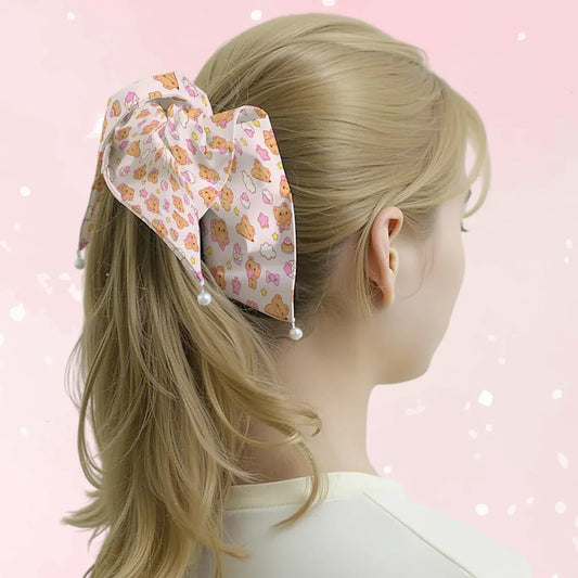 Bearly Adorable Satin Scrunchie - Puppy's Aesthetics