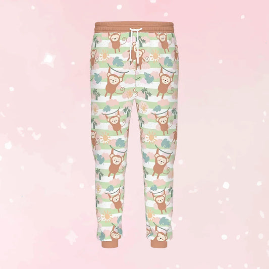 Monkey Mischief Cozy Sweatpants - Puppy's Aesthetics