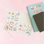 Kawaii Love & Treats Sticker Sheet - Puppy's Aesthetics