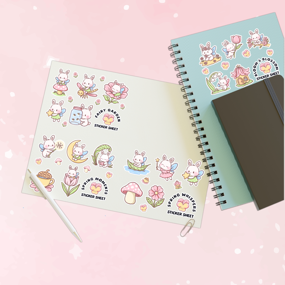 Spring Garden Sticker Sheet - Puppy's Aesthetics