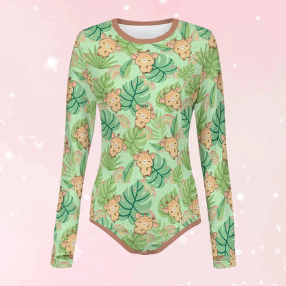 Lil Giraffe Long Sleeve CuddleSuit - Puppy's Aesthetics