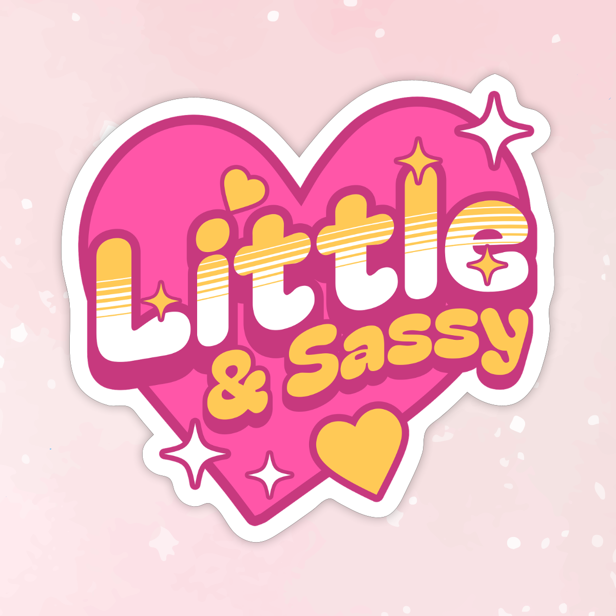 Little & Sassy Retro Vinyl Sticker