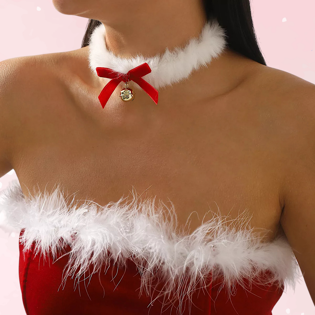 Cozy Christmas Bell Choker