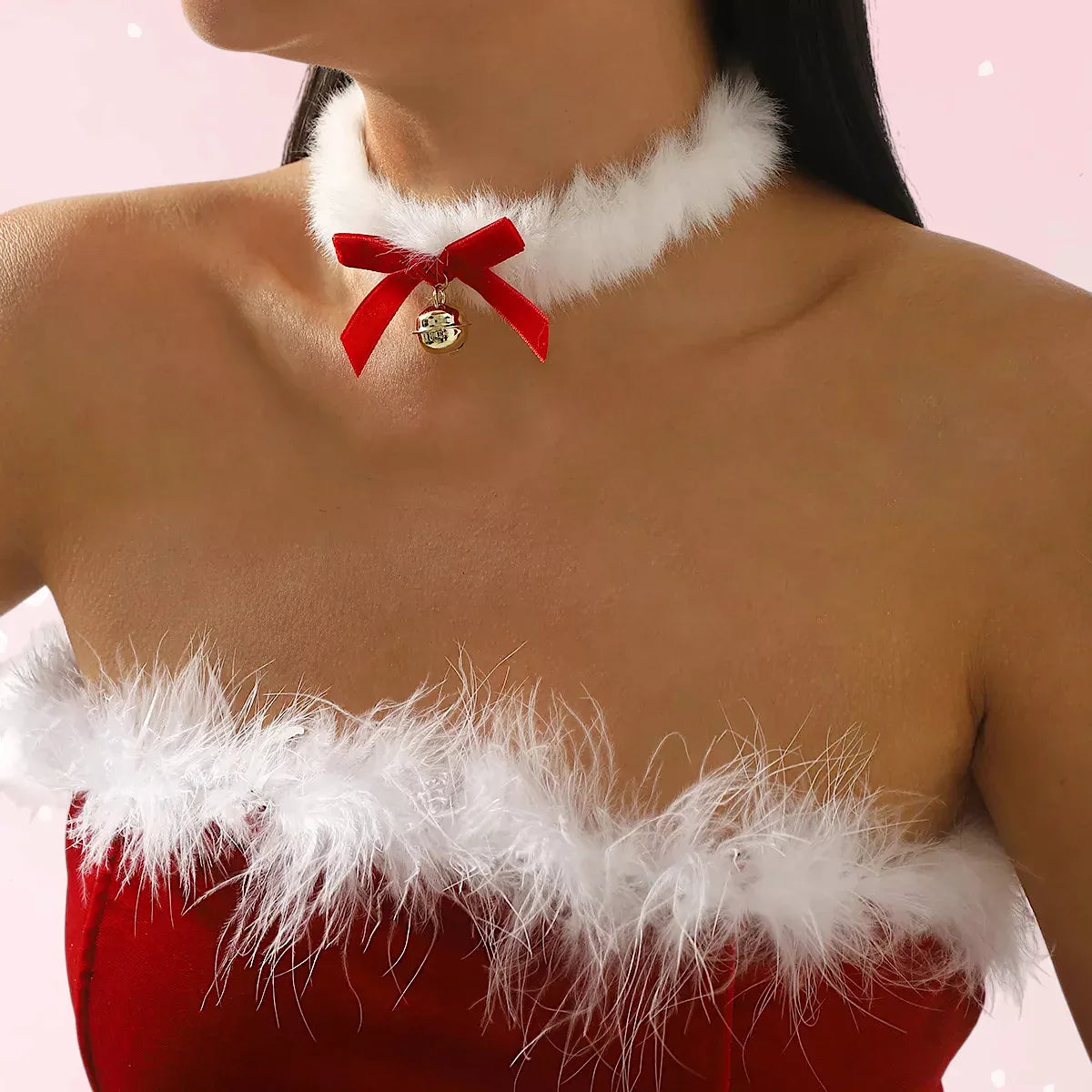 Cozy Christmas Bell Choker - Puppy's Aesthetics