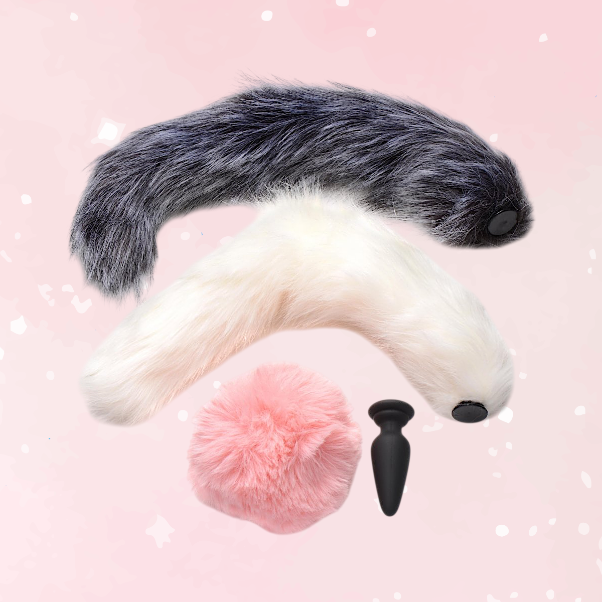 Tailz Vibrating Silicone Anal Tail Set - Puppy's Aesthetics