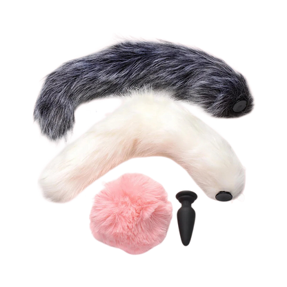Tailz Vibrating Silicone Anal Tail Set - Puppy's Aesthetics