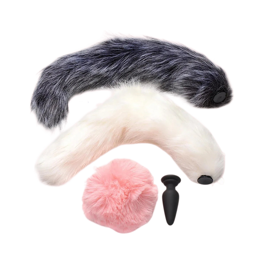 Tailz Vibrating Silicone Anal Tail Set - Puppy's Aesthetics